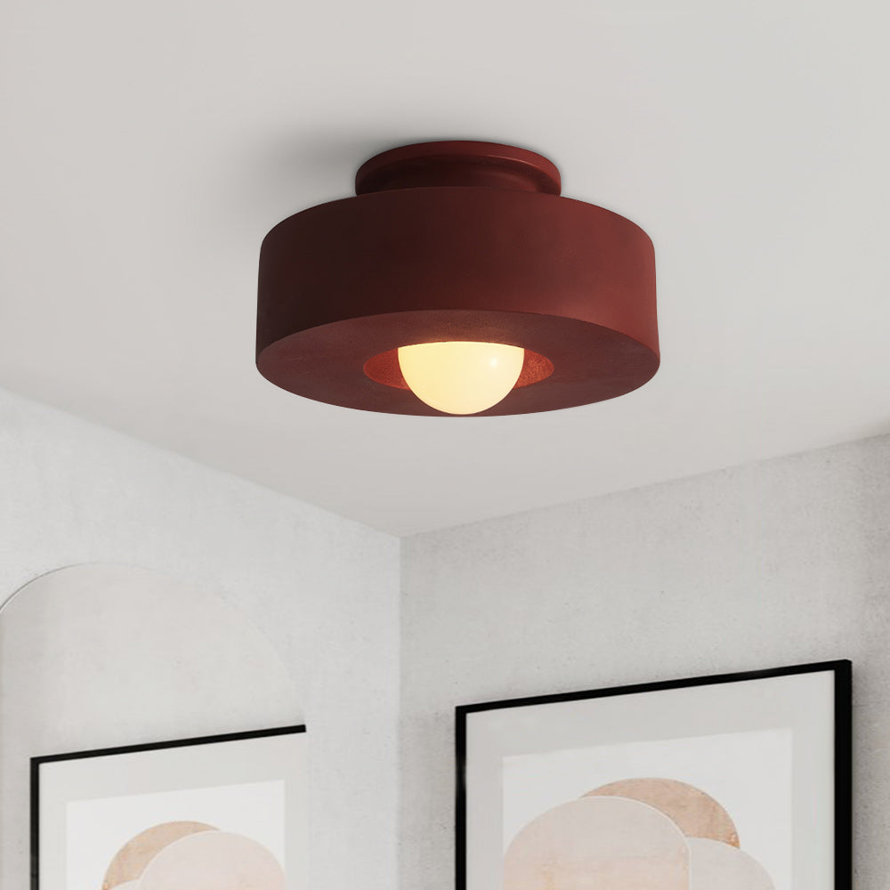 Ceramica | Modern Elegant Geometric Flush Mount Ceiling Light Fixture 1