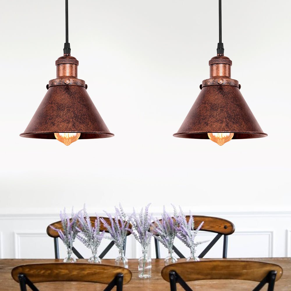 CopperAura | Vintage Rustic Adjustable Kitchen Pendant Lighting Set 1