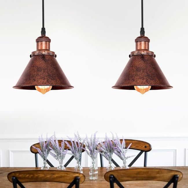 CopperAura | Vintage Rustic Adjustable Kitchen Pendant Lighting Set Main Image