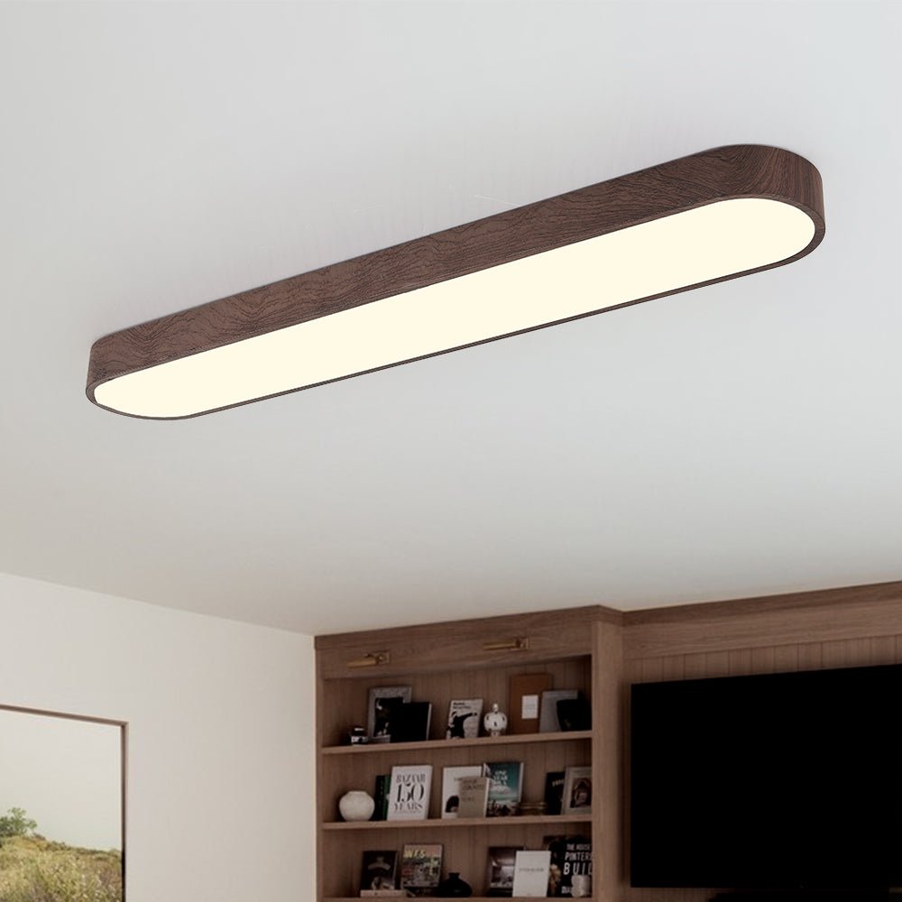LuminaraWood | Elegant Modern Flush Mount LED Ceiling Light Fixture 1