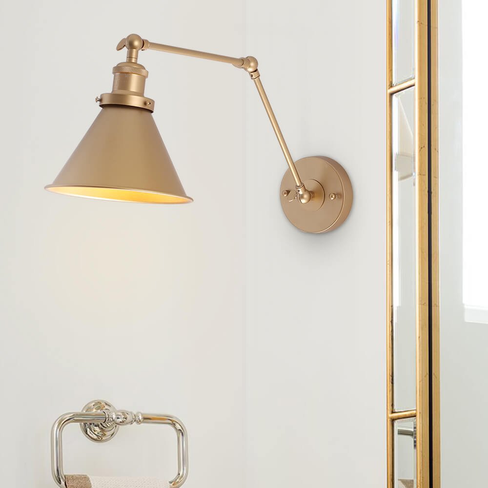 Luminara | Stylish Adjustable Gold Black Wall Sconce Lighting Fixture 0