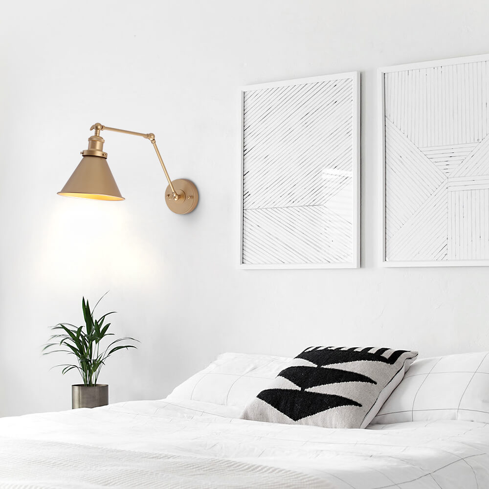 Luminara | Stylish Adjustable Gold Black Wall Sconce Lighting Fixture 5