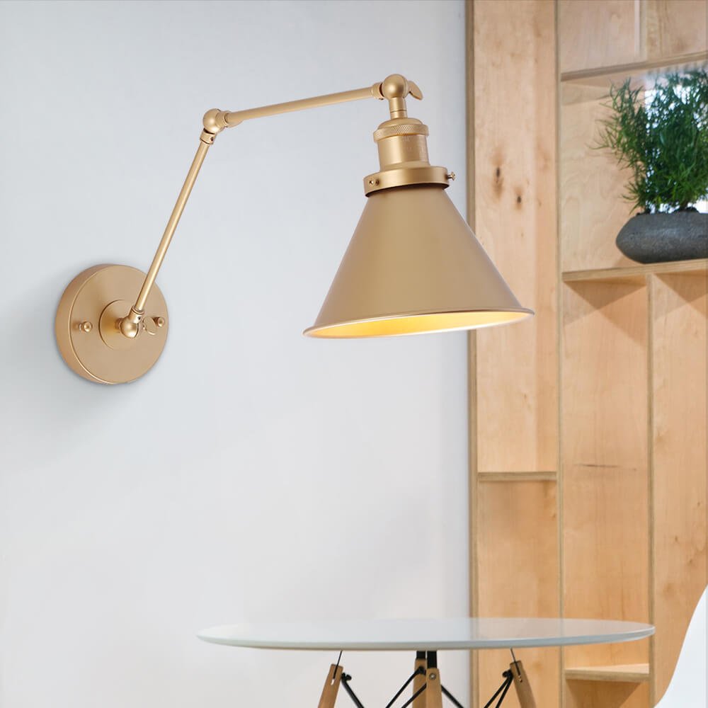 Luminara | Stylish Adjustable Gold Black Wall Sconce Lighting Fixture 6