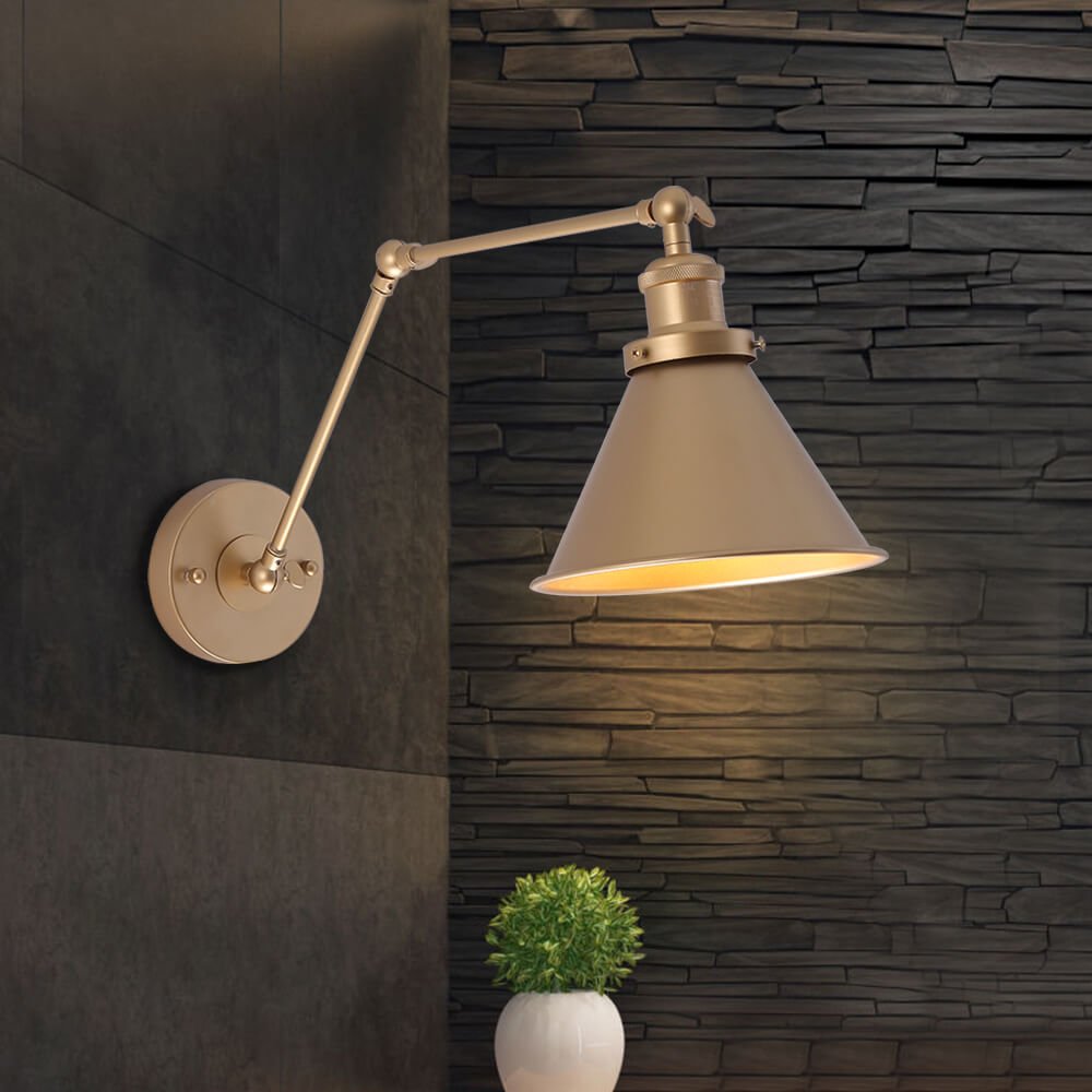 Luminara | Stylish Adjustable Gold Black Wall Sconce Lighting Fixture 8