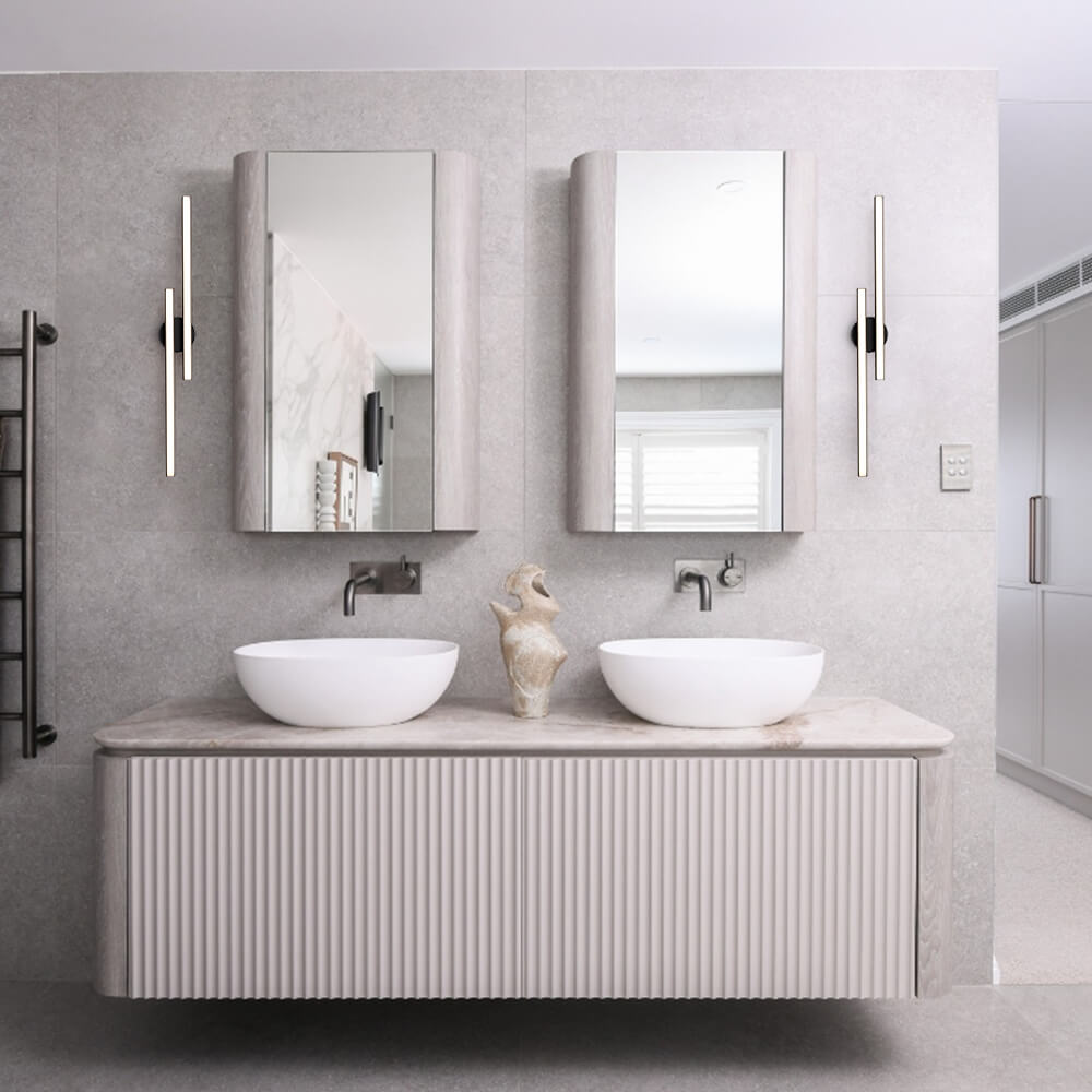 LumosWave | Modern Chic Black LED Bathroom Vanity Light Fixture 5