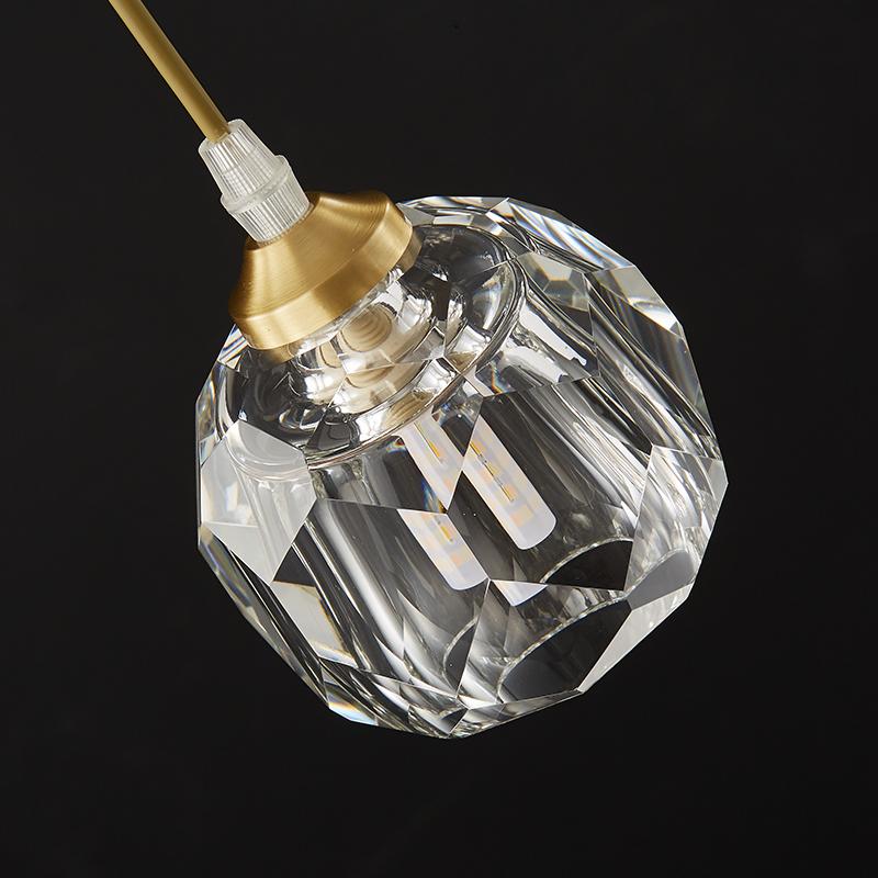 LustraBrass | Elegant Glamorous Crystal Mini Pendant Light Fixture 6