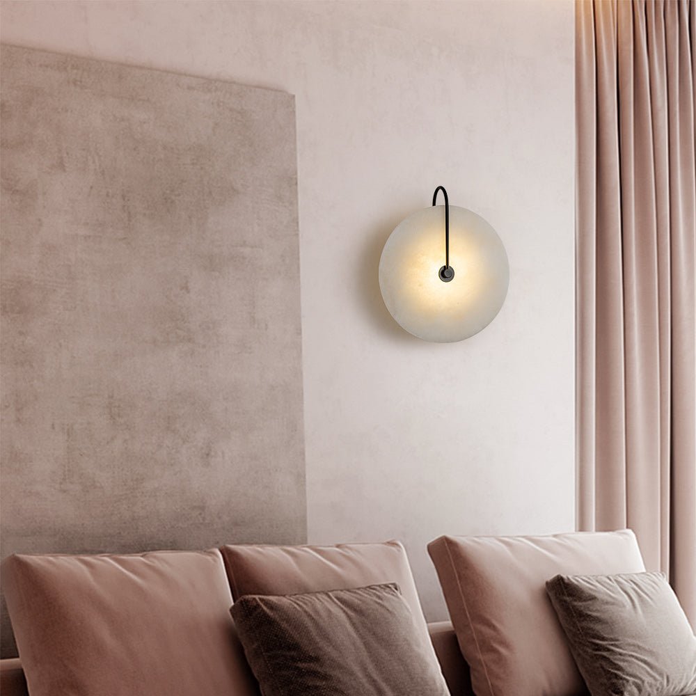 MarbleGlow | Elegant Modern Circular Wall Sconce Light Fixture 0