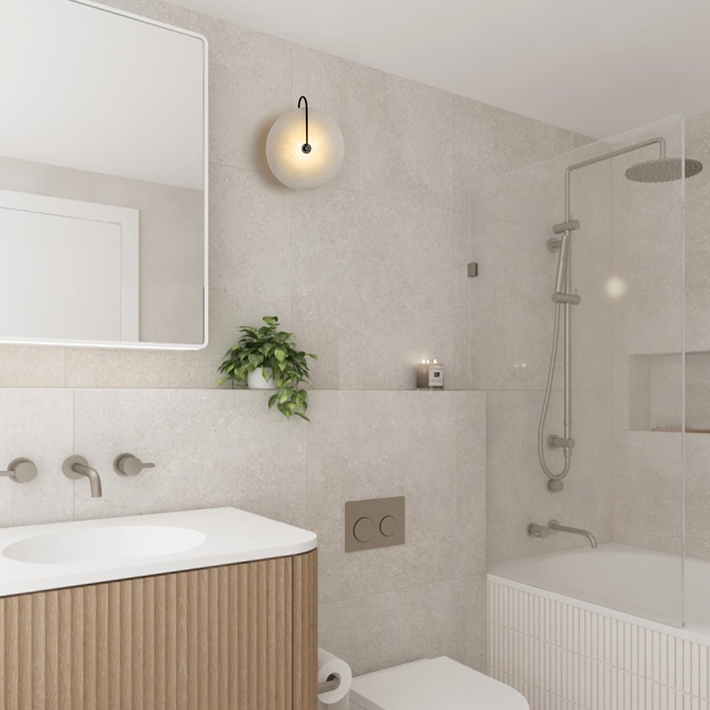 MarbleGlow | Elegant Modern Circular Wall Sconce Light Fixture 1