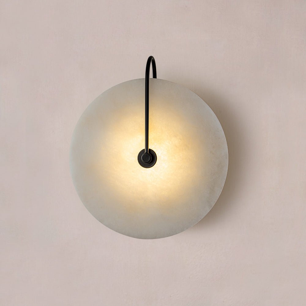 MarbleGlow | Elegant Modern Circular Wall Sconce Light Fixture 3