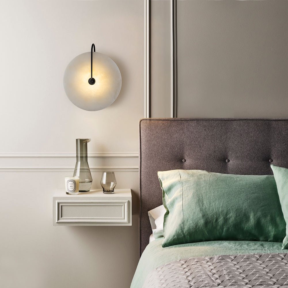 MarbleGlow | Elegant Modern Circular Wall Sconce Light Fixture 4