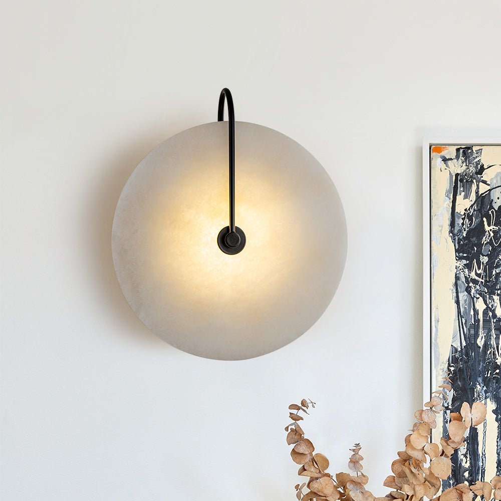 MarbleGlow | Elegant Modern Circular Wall Sconce Light Fixture 5