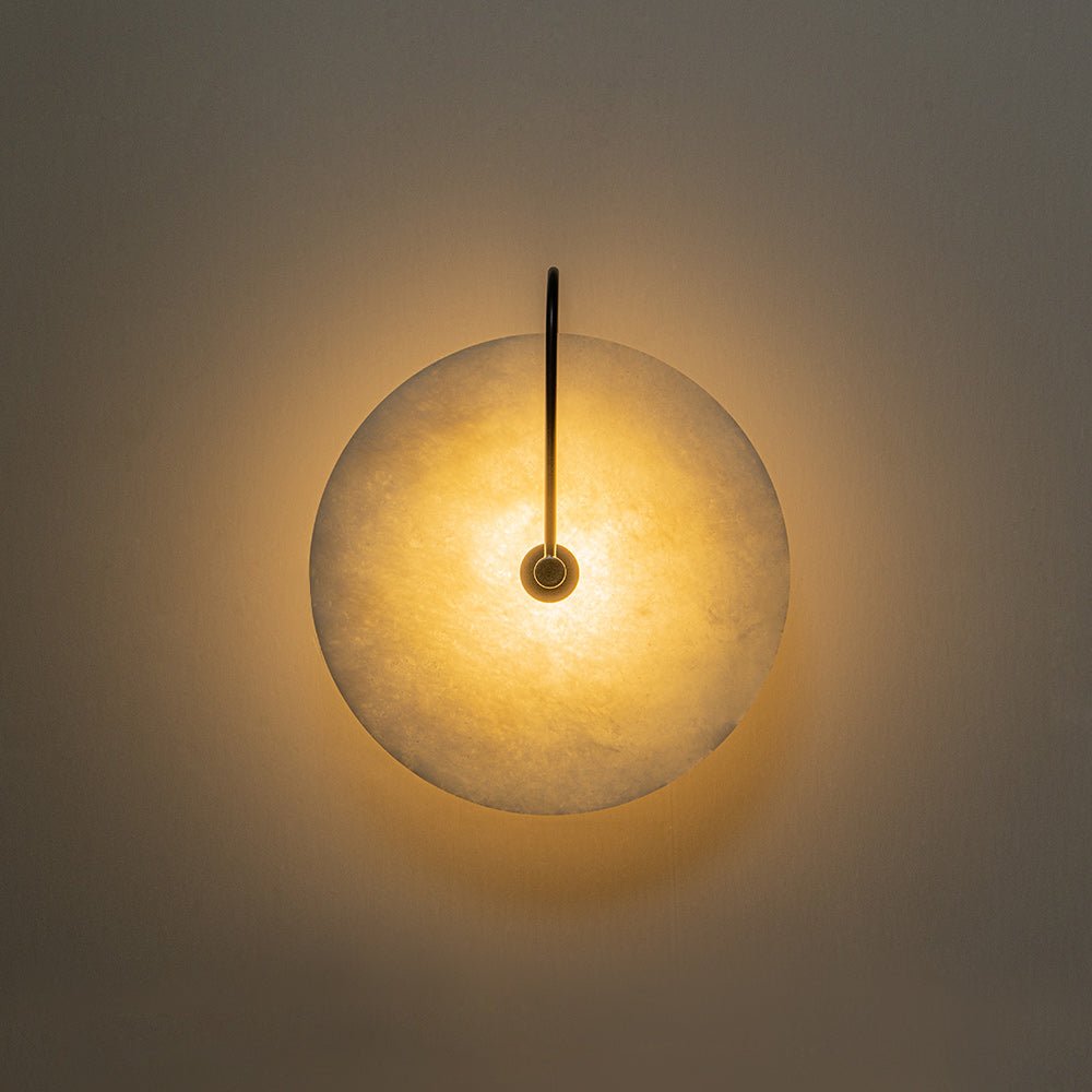 MarbleGlow | Elegant Modern Circular Wall Sconce Light Fixture 6