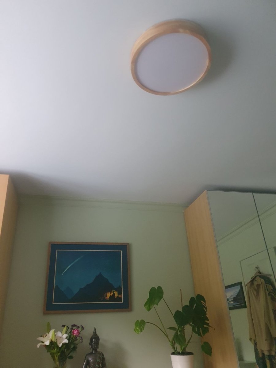 NordicGlow | Stylish Dimmable Wood LED Flush Mount Ceiling Light 3