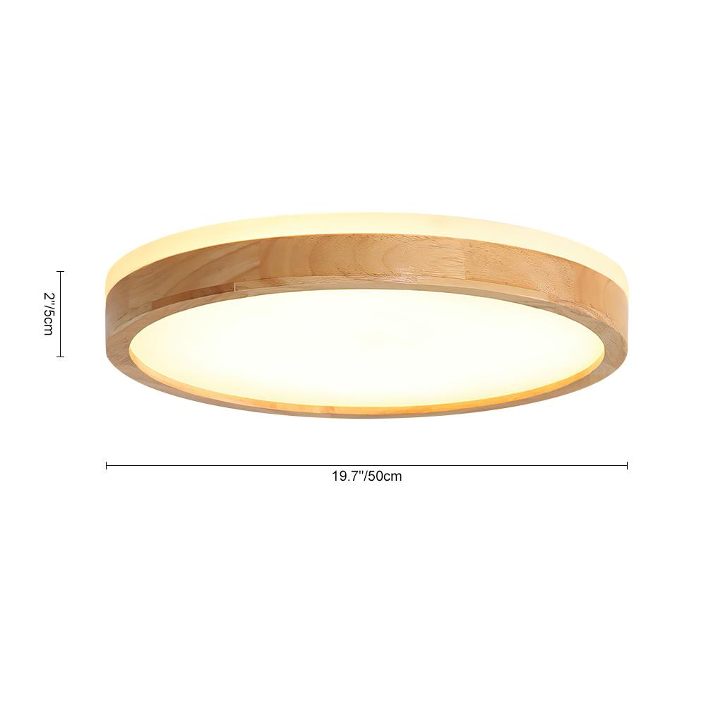 NordicGlow | Stylish Dimmable Wood LED Flush Mount Ceiling Light 6