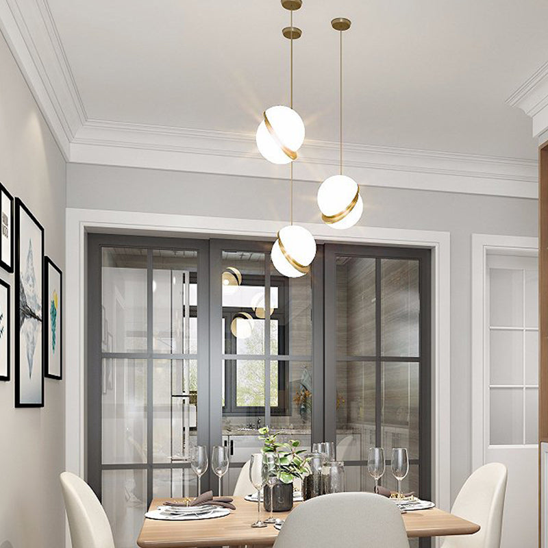 OpalGlow | Elegant Brass Adjustable Kitchen Pendant Lighting Fixture 3