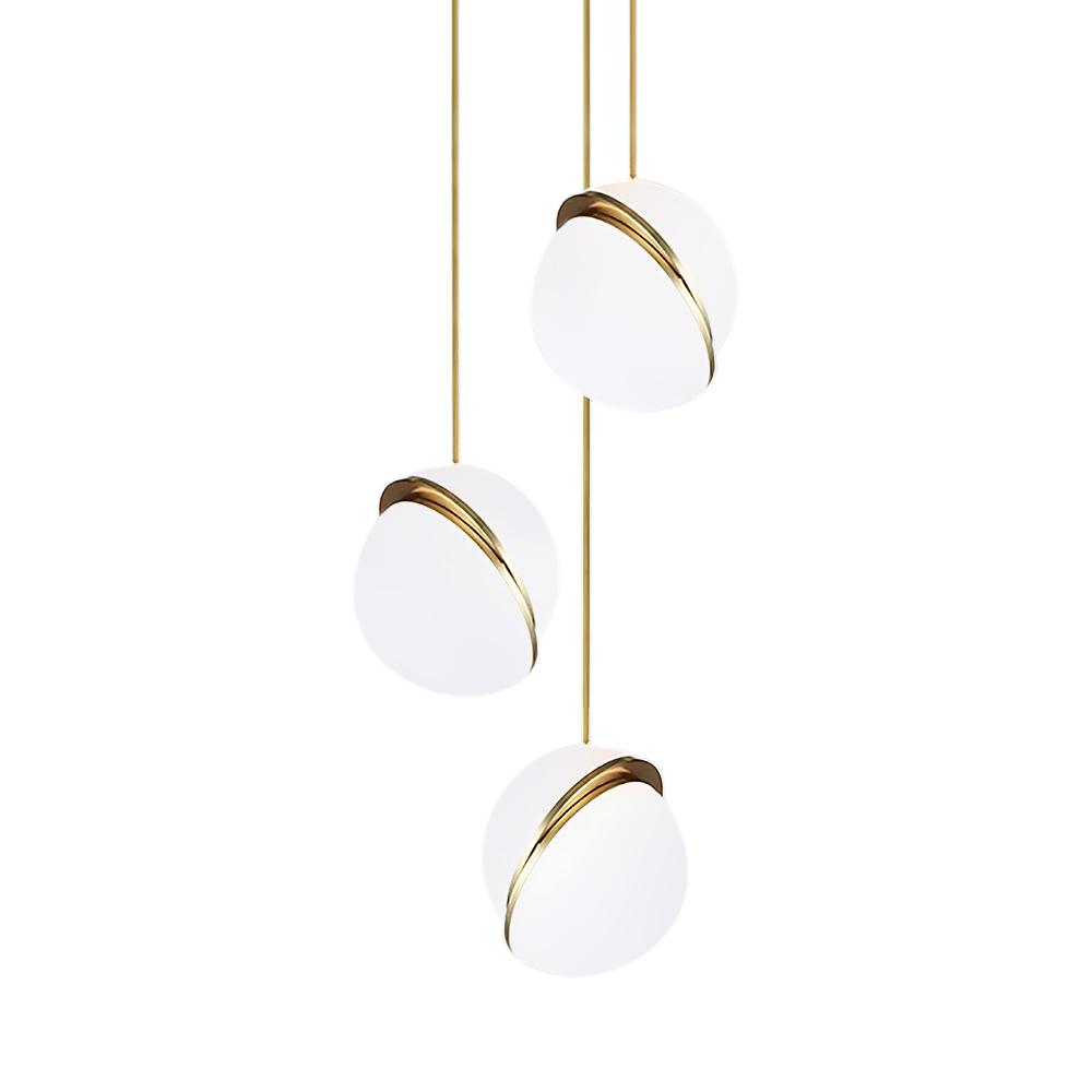 OpalGlow | Elegant Brass Adjustable Kitchen Pendant Lighting Fixture 5