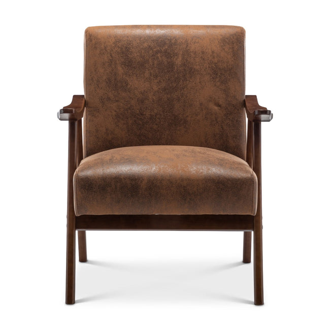 Selma | Leather Accent Chair with Wooden Frame & Comfortable Design Ð Stylish Seating for Living Room Main Image