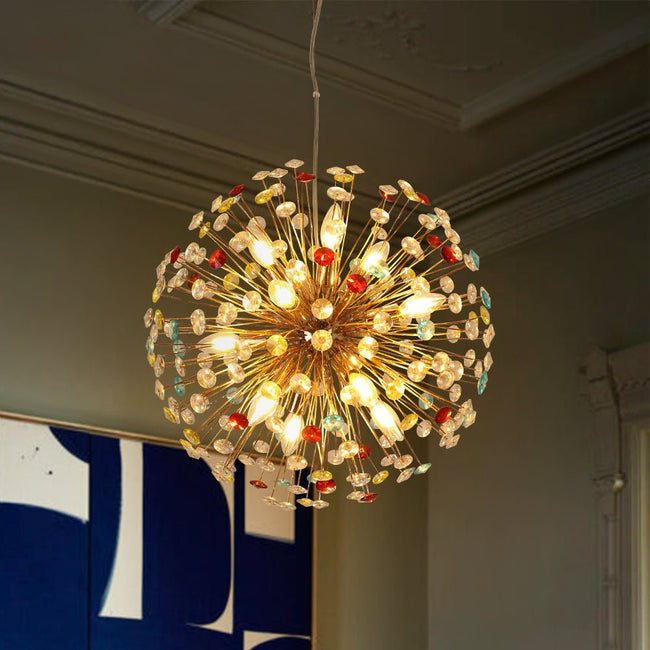 SpectrumGlow | Vibrant Modern 12-Light Starburst Chandelier Light Main Image